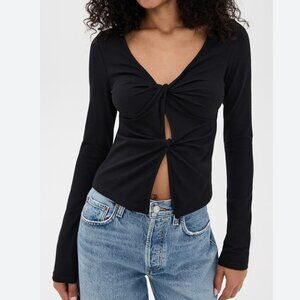Reformation "Silas" Twist Front Knit Top